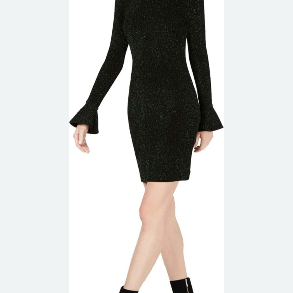 Michael Kors Glittering Black Long Sleeve Dress